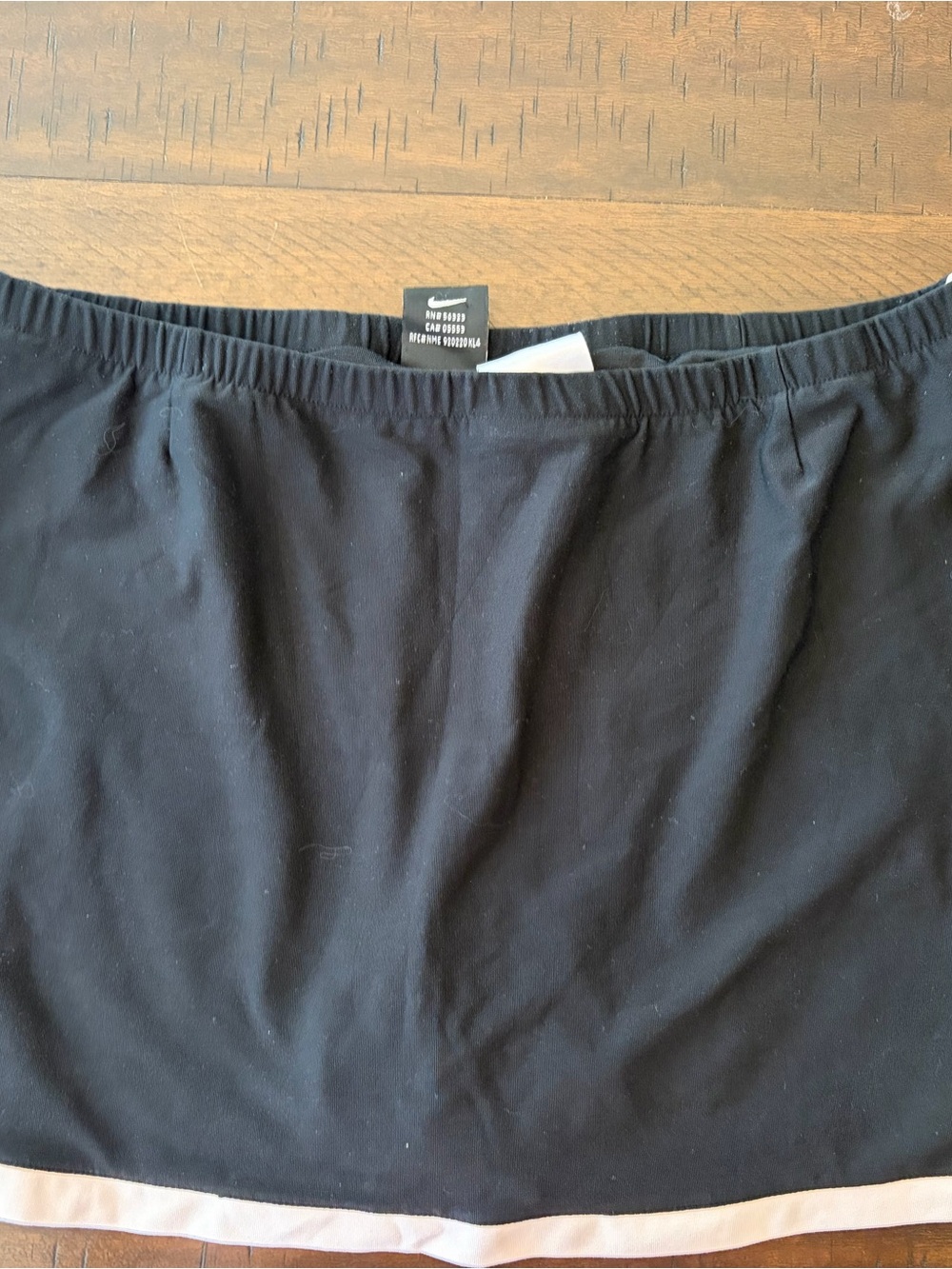 Nike Women’s Black Tennis Skirt with White Hem